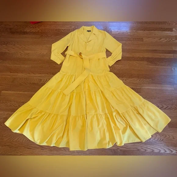Yellow tiered Maxi Dress size M - Picture 7 of 12